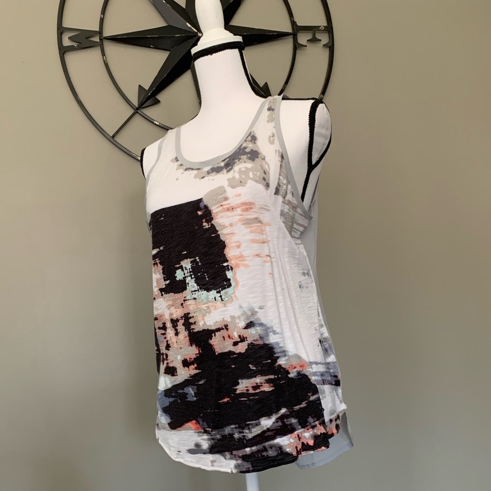 Calvin Klein Slub Knit Hi-Lo Tank Size Medium